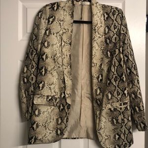 Reptile snake print blazer jacket